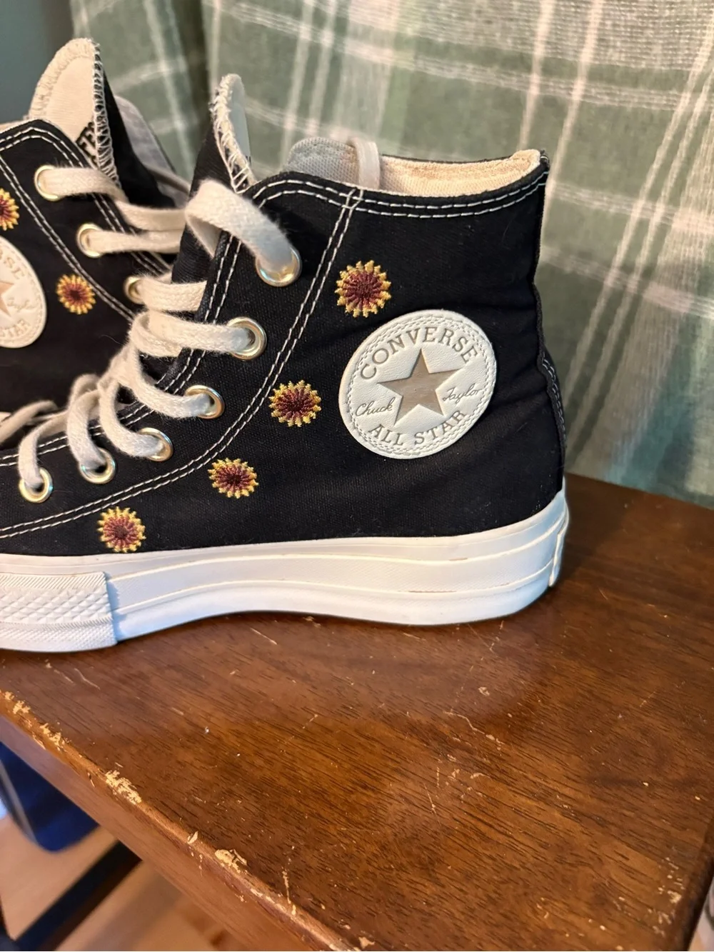 Converse Festival Smoothie platform high top Sneakers with floral Embroidery - Picture 4 of 10